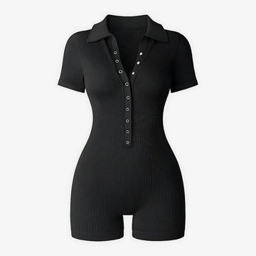 ShapeChic™ Shaping Polo Romper