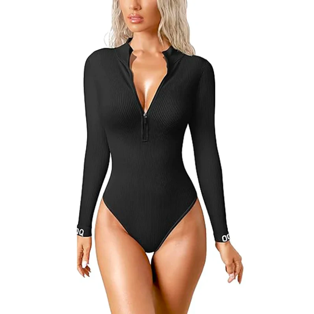 ShapeChic™  Zip-Up Bodysuit