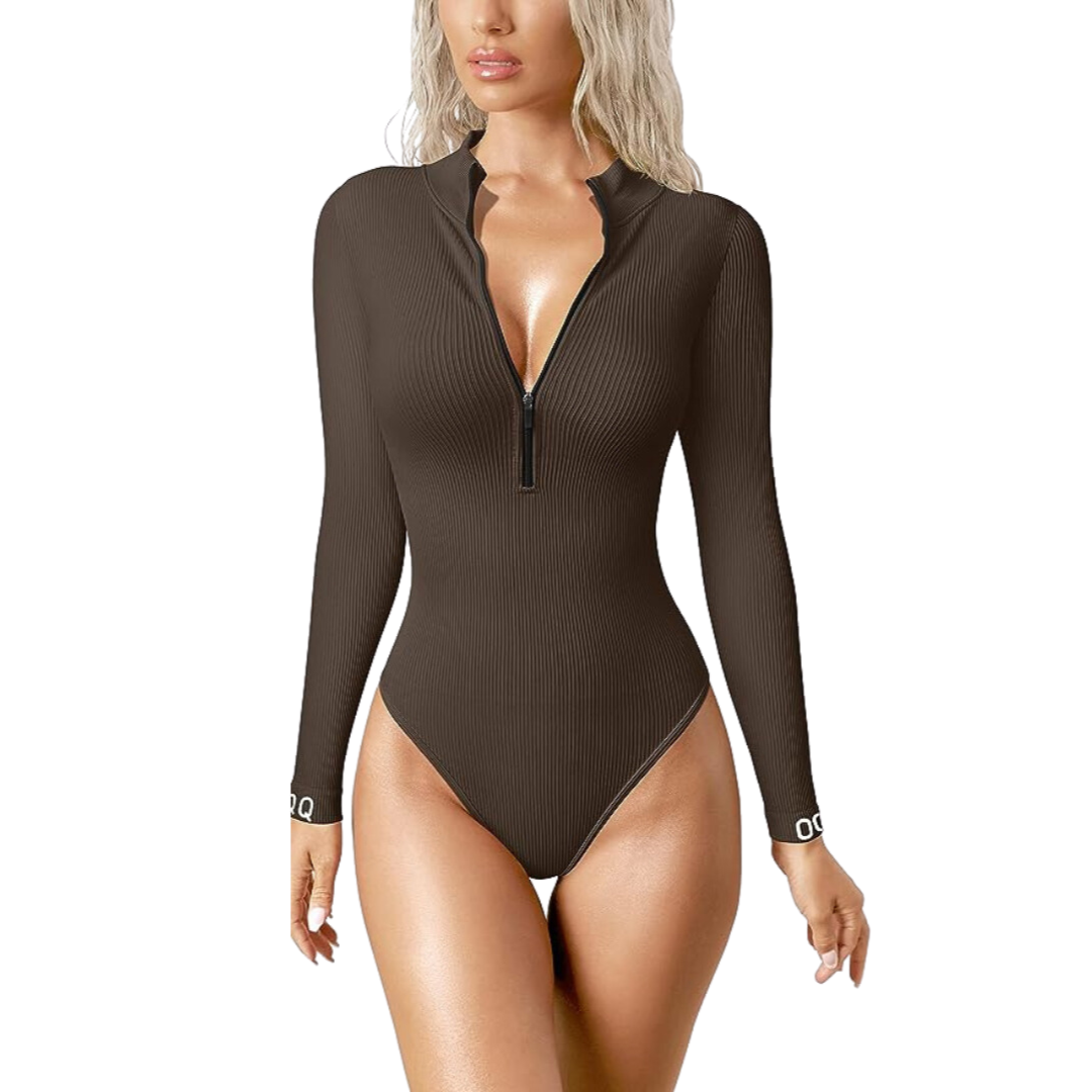 ShapeChic™  Zip-Up Bodysuit